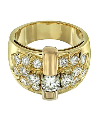 Кольцо из желтого золота 585 пробы с бриллиантами 
