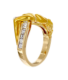Кольцо Сarrera y Carrera из желтого золота 750 пробы с бриллиантами и рубинами