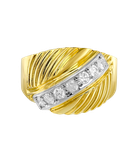 Кольцо из жёлтого и белого золота 750 пробы с бриллиантами