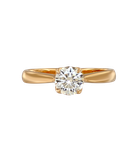 Кольцо из розового золота 585 пробы с бриллиантом 