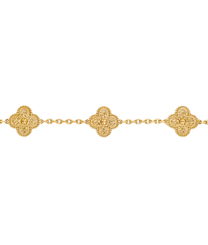 Браслет Van Cleef and Arpels Alhambra 5 Motifs из жёлтого золота 750 пробы 