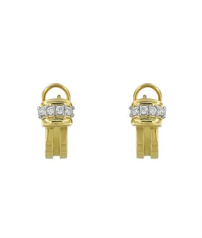Серьги Tiffany из желтого золота 750 пробы с бриллиантами