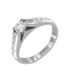 Кольцо из белого золота 750 пробы с бриллиантами 
