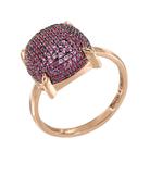 Кольцо Tiffany Sugar Stacks из розового золота 750 пробы с рубинами