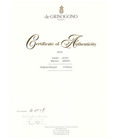 Кольцо De Grisogono Sensuale из розового золота 750 пробы с эмалью