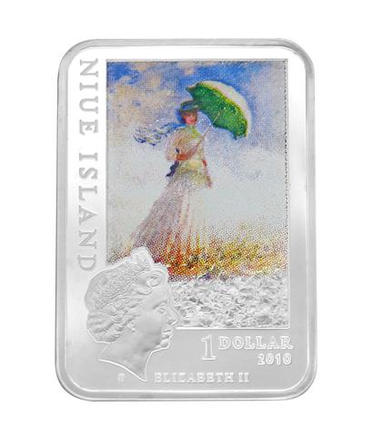 Монета 1 Доллар "Cloude Monet" 2010 из серебра 925 пробы