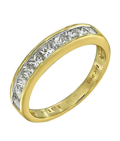 Кольцо-дорожка из желтого золота 585 пробы с 10 бриллиантами 