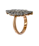 Кольцо из розового и белого золота 583 пробы с бриллиантами
