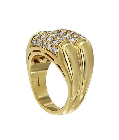 Кольцо Bvlgari Tronchetto из желтого золота с бриллиантами