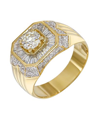 Кольцо из желтого золота 750 пробы с бриллиантами 2,05 ct