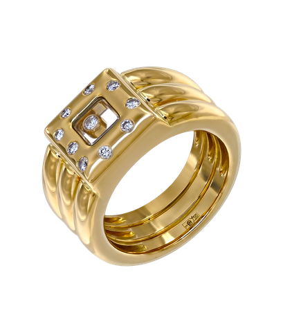 Кольцо Chopard из жёлтого золота 750 пробы с бриллиантами