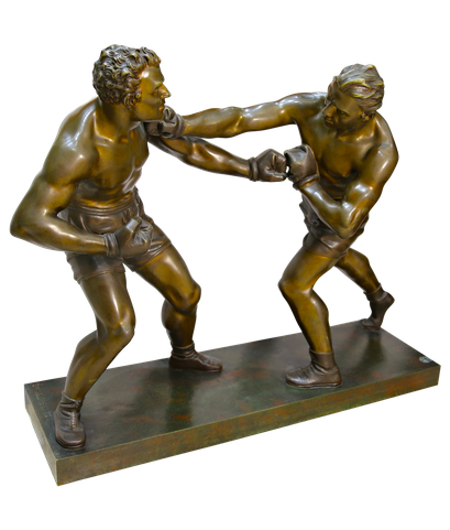 Фигура "Два боксёра" Emile Gregoire из бронзы