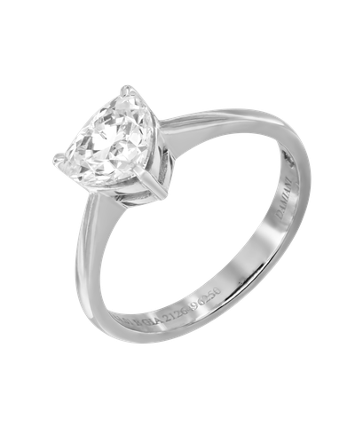 Кольцо Damiani из белого золота 750 пробы с бриллиантом 1,01 ct