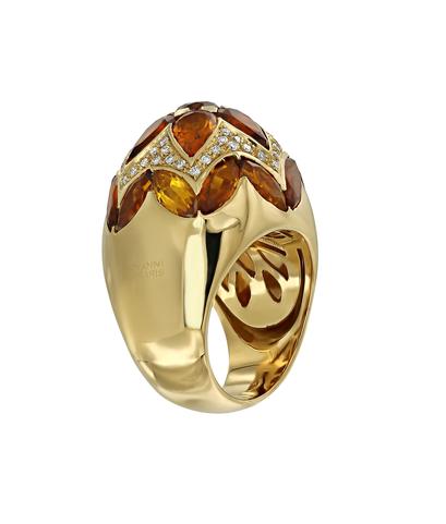Кольцо Giovanni Ferraris из желтого золота 750 пробы с цитринами и бриллиантами