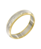 Кольцо из желтого и белого золота 750 пробы